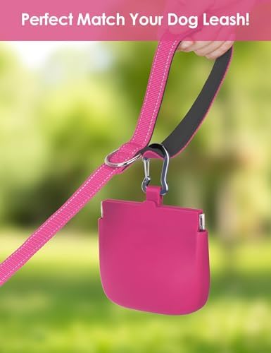1 Cup Silicone Dog Training Treat Pouch (Hot Pink) - Image 4
