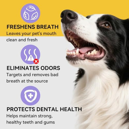 Pet Dental Finger Wipes, Hypoallergenic, Rinse-Free, Thick Dual-Textured Mouth Cleaning Wipes Effective Teeth Cleaner for Dogs & Cats(50pcs, Unscented) - Image 6