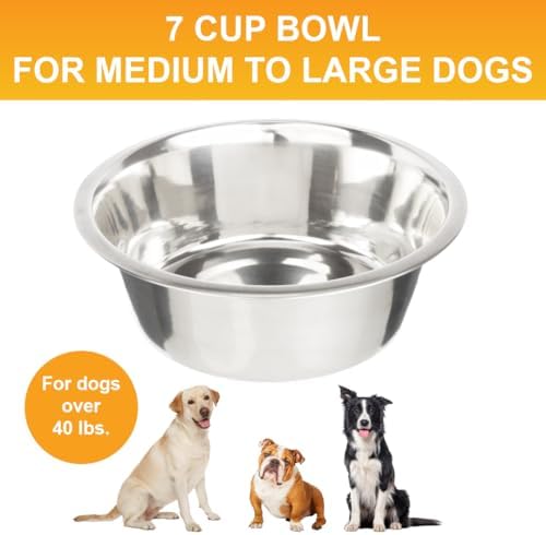 Neater Pet Brands 7 Cup (56 oz.) Stainless Steel Dog Bowls, 1 Single Neater Feeder Replacement Bowl (M/L Express, Large Deluxe Models), Dog Food Bowl or Water Bowls, Dishwasher Safe Metal Dish - Image 2