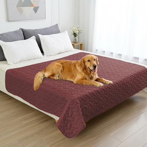 Ameritex Pet Bed Cover Dog Bed Blanket for Sofa and Furniture Waterproof New Pattern Design (52x82 Inch, Burgundy) - Image 6
