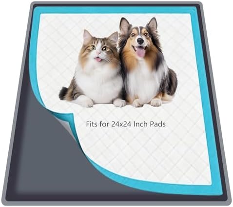 Silicone Dog Pee Pad Holder for 24 x 24 in Pads, Leak-Proof Tray by ondware