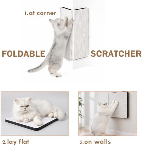 Cat Scratcher Pads, Foldable Cardboard for Corner Walls for Indoor Cats - Image 3