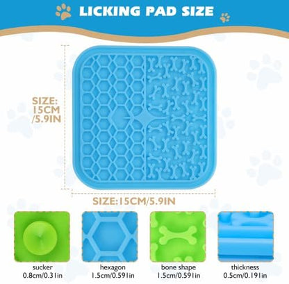 2 Pack Lick Mat for Dogs and Cats, Dog Slow Feeder Dowl Mat for Bathing Grooming Nailing Trimming, Dog Feeding Mat, Licking Pad for Dogs Cats - Image 6