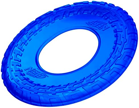 Nerf Dog 10in Enhanced Translucent TPR Tire Flyer - Blue,Medium Breeds - Image 5