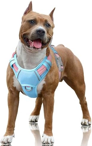 BARKBAY Dog Harness for Large Dogs No Pull Dog Vest ID Tag Pocket by BARKBAY