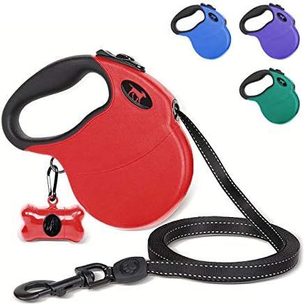 Tuff Pupper Heavy Duty Retractable Dog Leash | 16 ft Dog Leash with Reflective Stitching for Nighttime Safety | One Button Lock and Release | Comfortable Hand Grip | for Dogs Up to 120 lbs by TuffPupper