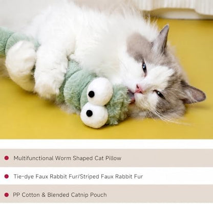 Cat Toys Pillows, Catnip Toys for Cats 3 Pack, Cute Caterpillar Design, Interactive Indoor Kitten Kicker, Promotes Kitty Exercise, Soft and Durable - Image 5