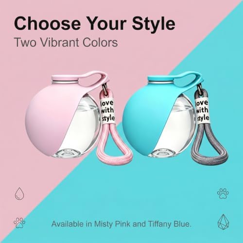 Dog Drinking Bottle, Leak-Proof Foldable Silicone Bowl (Blue B) - Image 7