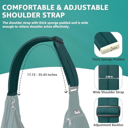SlowTon Dog Carrier Sling - Thick Padded Shoulder Strap Adjustable, Green S - Image 5