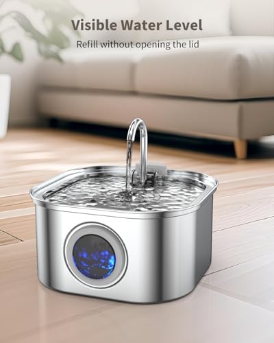 Stainless Steel Cat Water Fountain - 3.2L/108oz Cat Drinking Fountain - Image 5