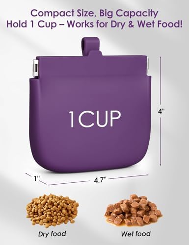 1 Cup Silicone Dog Training Treat Pouch(Purple) - Image 6