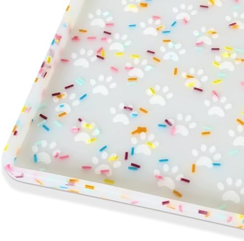 Ptlom Dog Food Mat Anti-Slip Dog Bowl Mats for Food and Water, Waterproof Pet Placemat Prevents Messy Spill to Floor, Silicone Puppy Feeding Tray for Small, Medium and Large Dogs Cats by PTLOM