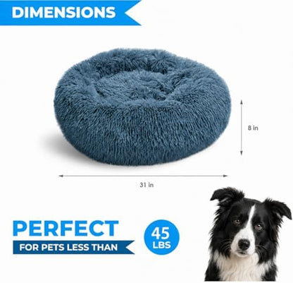 Whiskers & Friends Round Dog Beds for Medium Dogs, Orthopedic, Washable - Image 2