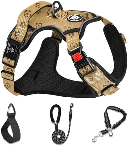 NESTROAD Reflective Dog Harness for Large Dogs,No Pull Dog Vest Harness Set by NESTROAD