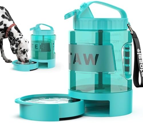 77oz Portable Dog Water Bottle, Large Travel Water Bowls for Dogs Camping Essentials Hiking Park Traveling Beach Walk Accessories, Dog Water Bowl Dispenser with Pull-Out Drinking Bowl, BPA Free by lesotcbrand
