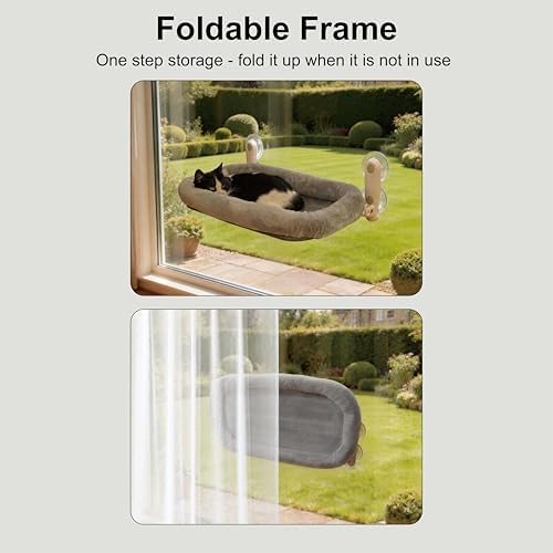 YGP Heavy-Duty Metal Frame Cat Window Perch with Foldable Design - Image 6