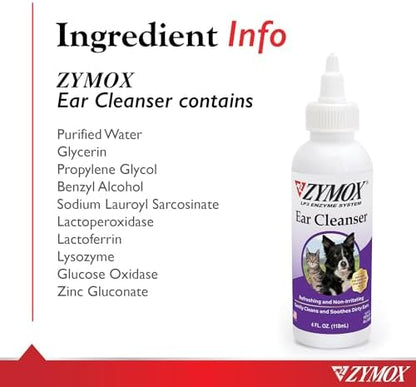 Pet King Brands ZYMOX Ear Solution with 0.5% Hydrocortisone and Ear Cleanser Bundle - Image 6