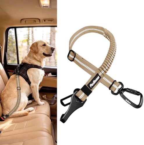 PetBonus Dog Seat Belt for Car, Durable Safe Dog Car Harness for Vehicle by Petbonus