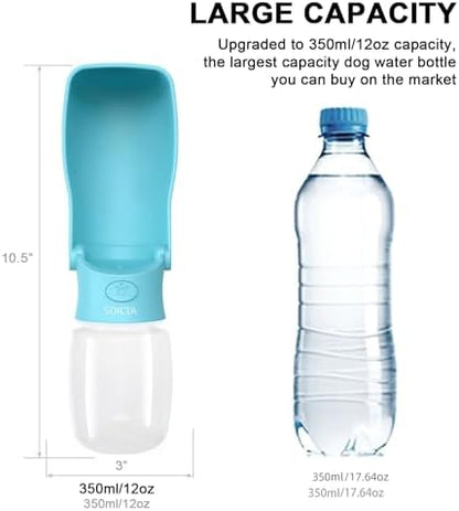 Portable Dog Water Bottle Dispenser [Leak Proof & Foldable] Dog Travel Water Bottle Bowl Accessories for Puppy Small Medium Large Dogs Pet Water Bottles for Dogs Walking Outdoor Hiking 19OZ - Image 5