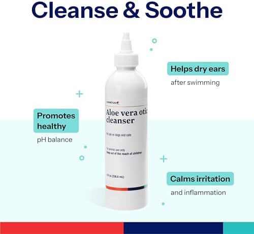 Covetrus Aloe Otic Ear Cleaning Solution for Dogs & Cats, Gentle Routine Ear Cleanser with Aloe Vera, Helps Remove Wax & Dry Ears, 8 oz - Image 3