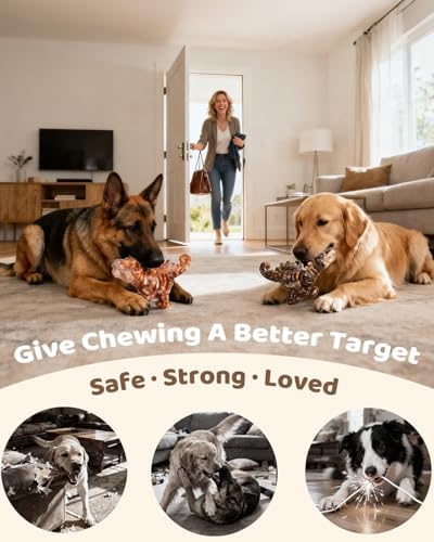DinoBone 2-Pack Tough Dog Chew Toys for Aggressive Chewers, Rock-Hard Nylon - Image 5