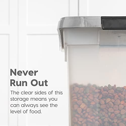 IRIS USA Dog Food Storage Container, Up to 50 lbs, Clear/Gray, Made in USA - Image 6