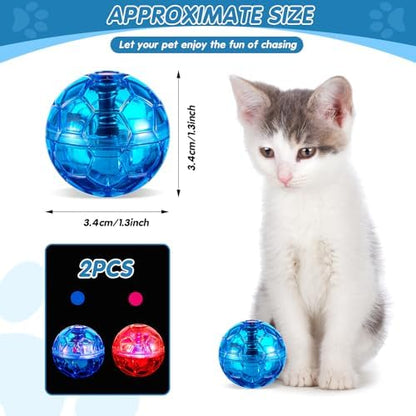 Sratte 2 Pcs Light up Cat Balls Ghost Hunting Motion, Pink, Purple - Image 2