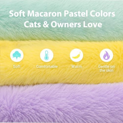 3 Pack Catnip Pillow Toys for Indoor Cats, Soft Plush Cat Toys with Pastel Macaron Colors, Interactive Catnip Toys for Biting, Cuddling and Play, Cute Kitty Toys - Image 6