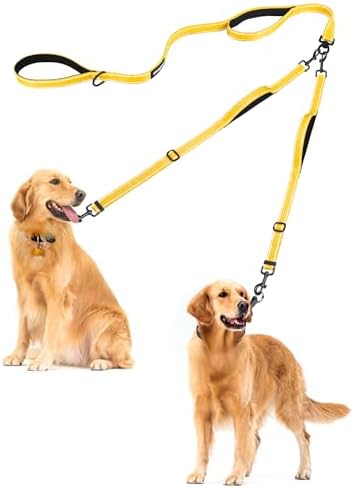 PetBonus Double Dog Leash, No Tangle Dual Leash, Walking Training Lead by Petbonus