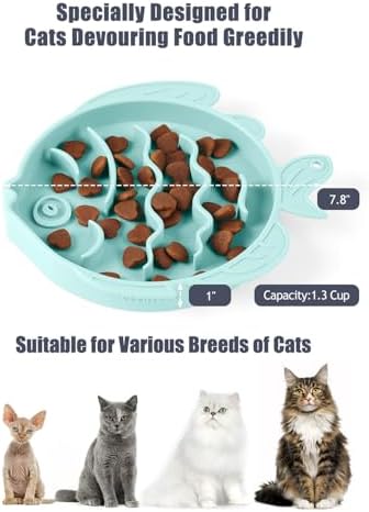 Coomazy Slow Feeder Cat Bowl Silicone Pet Puzzle Feeder for Slow Eating - Image 6