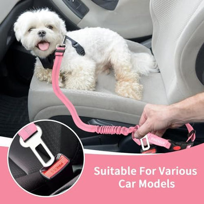 BWOGUE Dog Seat Belt for Car, Reflective Headrest Restraint Bungee Lead - Image 5