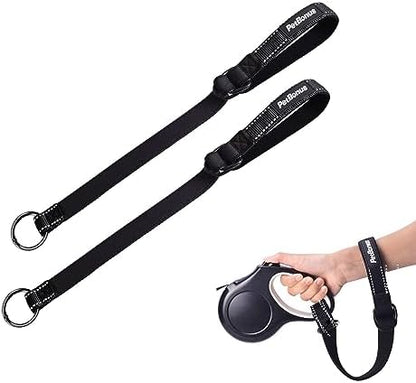 PetBonus 2-Pack Short Dog Leash, Safety Wrist Strap for Retractable Leash by Petbonus