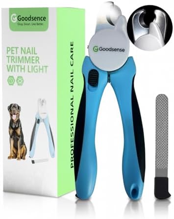 Dog Nail Clippers with LED Light – Safety Guard, Sharp Blades, Nail File Included – for Dogs, Cats & Small Pets by Unknown
