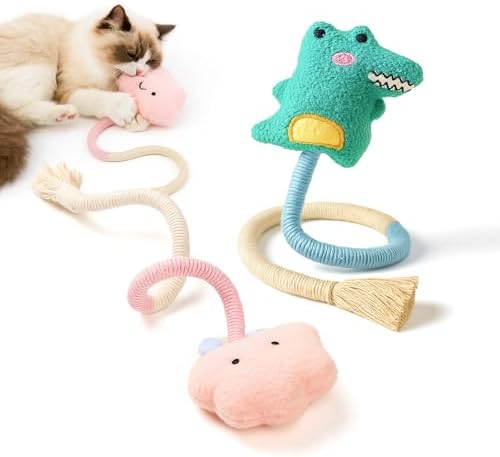 Kingtree Cat Rope Toys, 2PCS Cat Toy Chew Ropes for Cats Teeth Cleaning by Kingtree