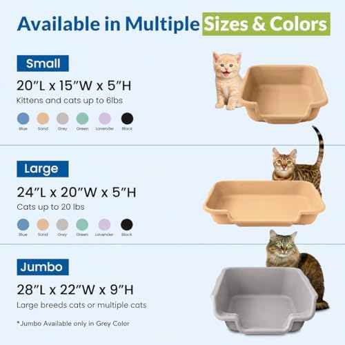 KittyGohere Senior Cat Litter Box Small with Scoop, Beach Sand - Image 7