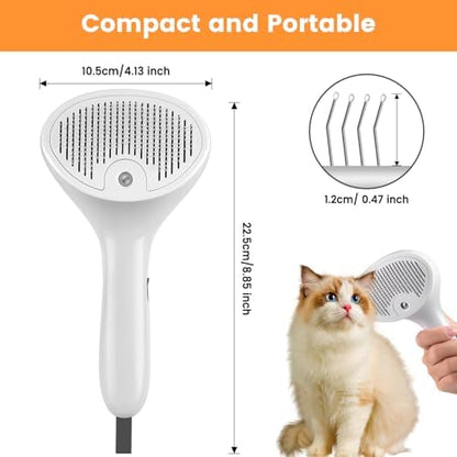 Pet Steam Brush for Dog & Cat, 4 in 1 Self Cleaning Cat Steam Brush for Shedding, Mist Spray Hair Removal Comb for Long Haired Pet Grooming, Effectively Prevents Flying Fur and Reduce Static - Image 7