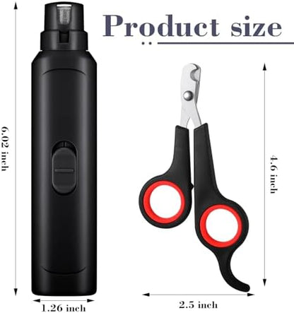 Lasnten 2 Pcs Bird Nail Grinder with Clipper Bird Nail Trimmer File Pet Grooming Tool for Parrot Budgerigars Parakeets Myna Conure Finches Lovebirds(Black) - Image 2