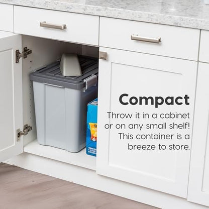 IRIS USA Dog Food Storage Container, Up to 30 lbs, Gray/Dark Gray - Image 5