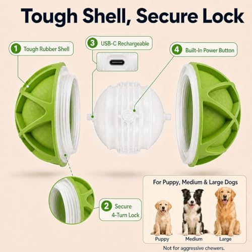 Interactive Dog Ball, Motion-Activated Rolling & Bouncing for Dogs - Image 3