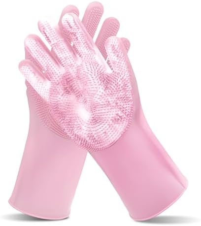 Pet Grooming Gloves—Dog Washing Gloves with High-Density Teeth by MAIIU