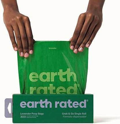 Earth Rated Dog Poop Bags on a Roll, Grab and Go, 300 Bags, Lavender - Image 3