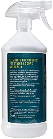 ALZOO Pet Stain & Odor Remover Spray for Dog & Cat Urine, Carpet, Furniture & Floors | Active Enzyme & Probiotic Formula | Apple Blossom Scent | Made in USA | 32 oz - Image 2