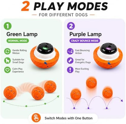 Automatic Interactive Dog Ball, Self-Moving Rechargeable Toy, 2 Modes - Image 5