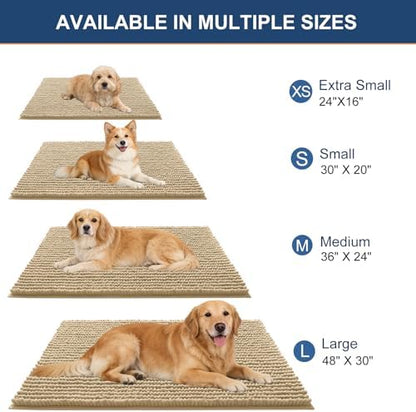 OLANLY Dog Door Mat for Muddy Paws 59x24, Extra Absorbent Chenille Mud Mat - Image 2