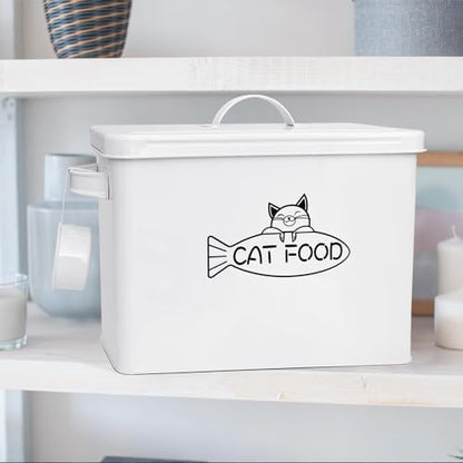 Vumdua Large Dog and Cat Food Storage Container, Farmhouse Pet Food Storage Containers with Lid and Dry Food Scoop, Durable Airtight Cat Container 12-13 lbs Capacity, Great Gift for Pet Owners - Image 5