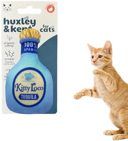 Huxley & Kent Plush Crinkle Catnip Cat Toy, Kitty Loco Tequila by HuxleyKent