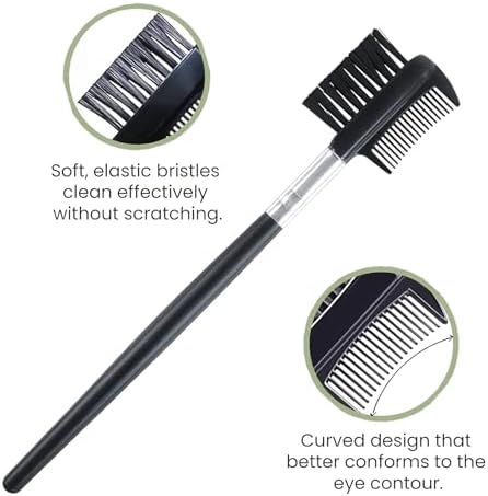 MEDUWEDU 5 Pack Flea & Lice Comb Set for Cats, Dogs & Kids – Stainless Steel Fine Tooth Nit Comb Kit with Double-Sided Tear Stain Remover, Grooming Brush & Peine para Piojos for Thick Hair (Blue) - Image 6