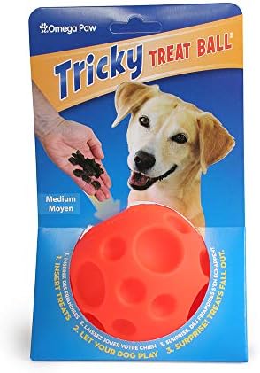Omega Paw Authentic Tricky Treat Ball - Medium,Orange by Unknown