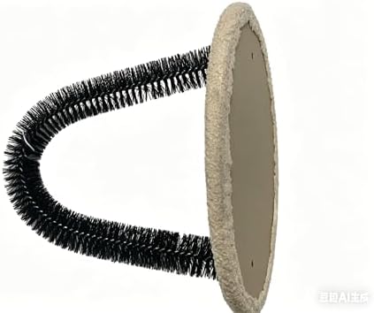 Cat Arch Grooming Brush, Self Groomer wtih Solid Wood Scratching Pad Rubbing Post & Toy with bell Pet Scratchers Fur Massager Cat Face Head Self Grooming Brush for Kittens Small Cats - Image 7