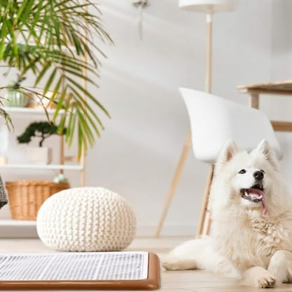 Mifoci Dog Pee Pad Holder Potty Tray Portable Dog Litter Box Toilet Training for Indoor Outdoor Small Medium Large Pet Puppy(Coffee,25.59 x 18.9 Inches,1 Pcs) - Image 6